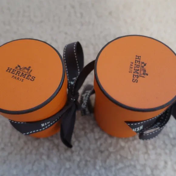 HERMES TWILLY 'BRIDE DE COUR' ROSE PALE (PINK) SET - BOXES (USED) - Picture 4 of 10